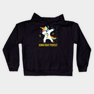 Dabbing Unicorn Down Syndrome Awareness Kids Hoodie